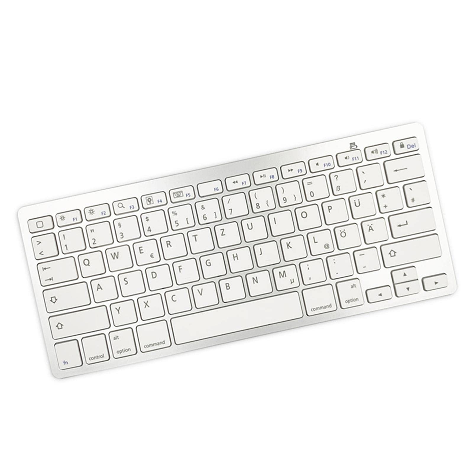 Amazon | 78キーウルトラスリムワイヤレスドイツ語キーボード多機能