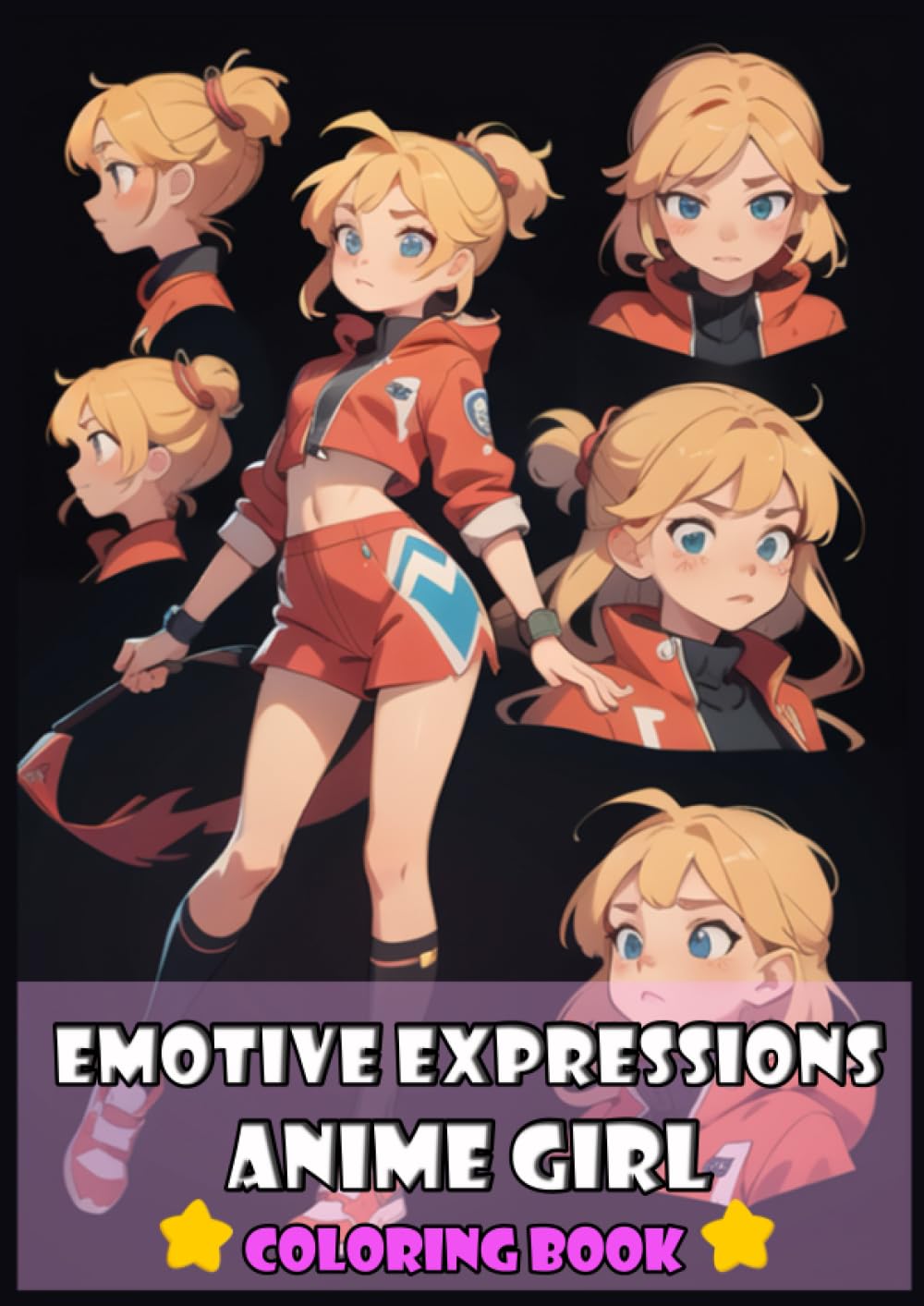 Buy Emotive Expressions Anime Girl Coloring Book: 40 Captivating