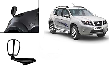 Auto Pearl Front Fender Wide Angle Mirror Bonnet Mirror for Terrano (Small, Black)