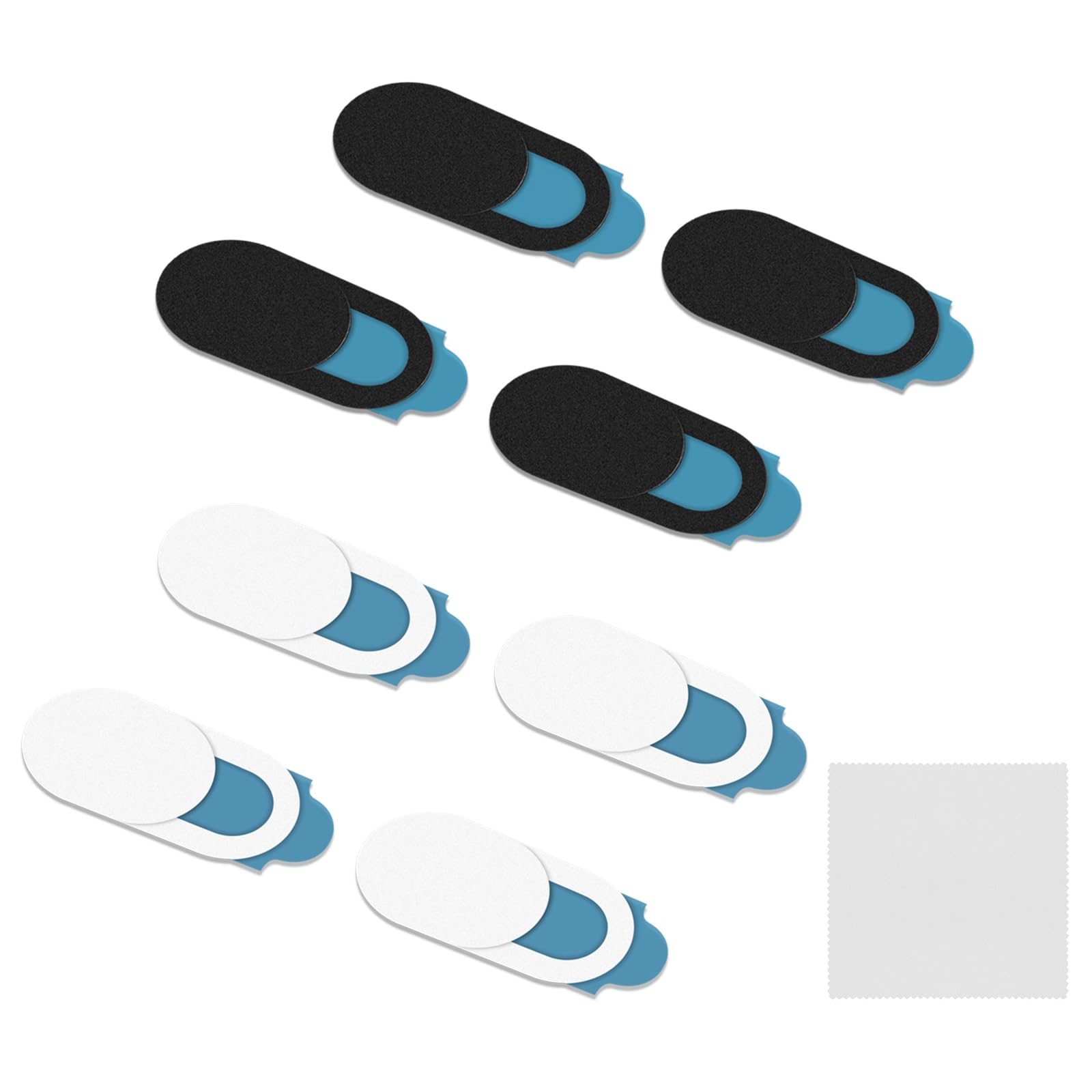 8Pcs Webcam Cover Slider for Privacy, 0.024in Ultra Thin Laptop Camera Cover Slider Smartphone Camera Cover for Desktop, PC, Tablet and More (A)