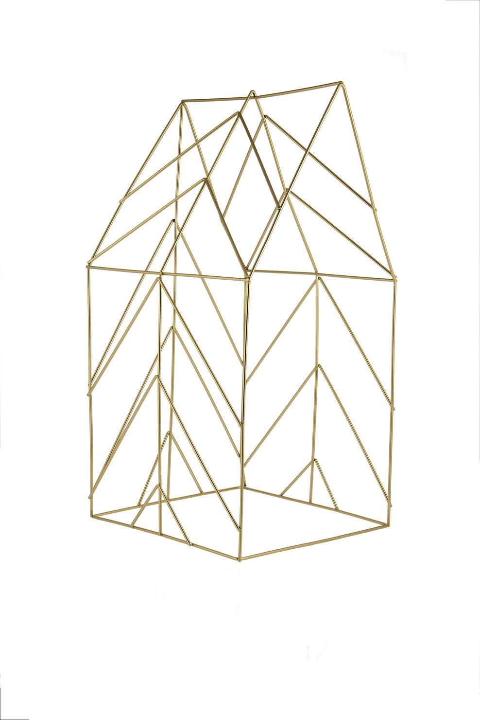 Metal House Shape Notice Board Gold 26x51 cm