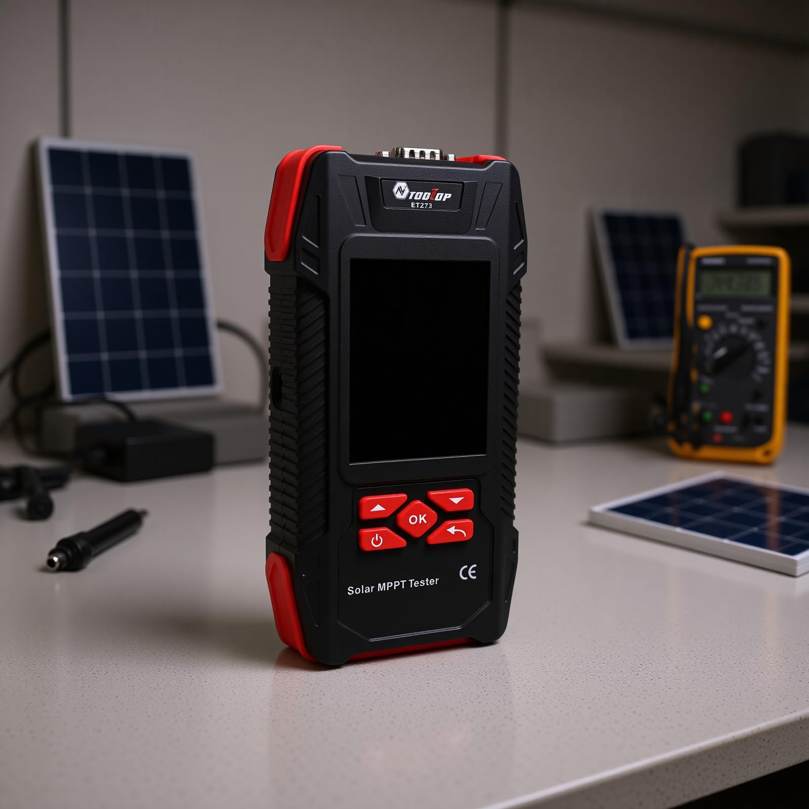 Jectse Misuratore MPPT per Tester per Pannelli Solari da 2000 W, Misuratore di Test Fotovoltaico Professionale da 90 V 40 A, con Blocco Dati Retroilluminato, Display Curva MPPT