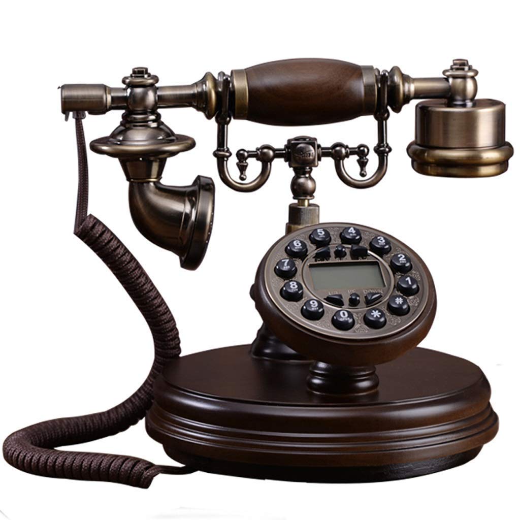 Solidny drewniany telefon europejski Telefon antyczny Telefon domowy Salon Telefon stacjonarny Telefon biurowy Telefon retro