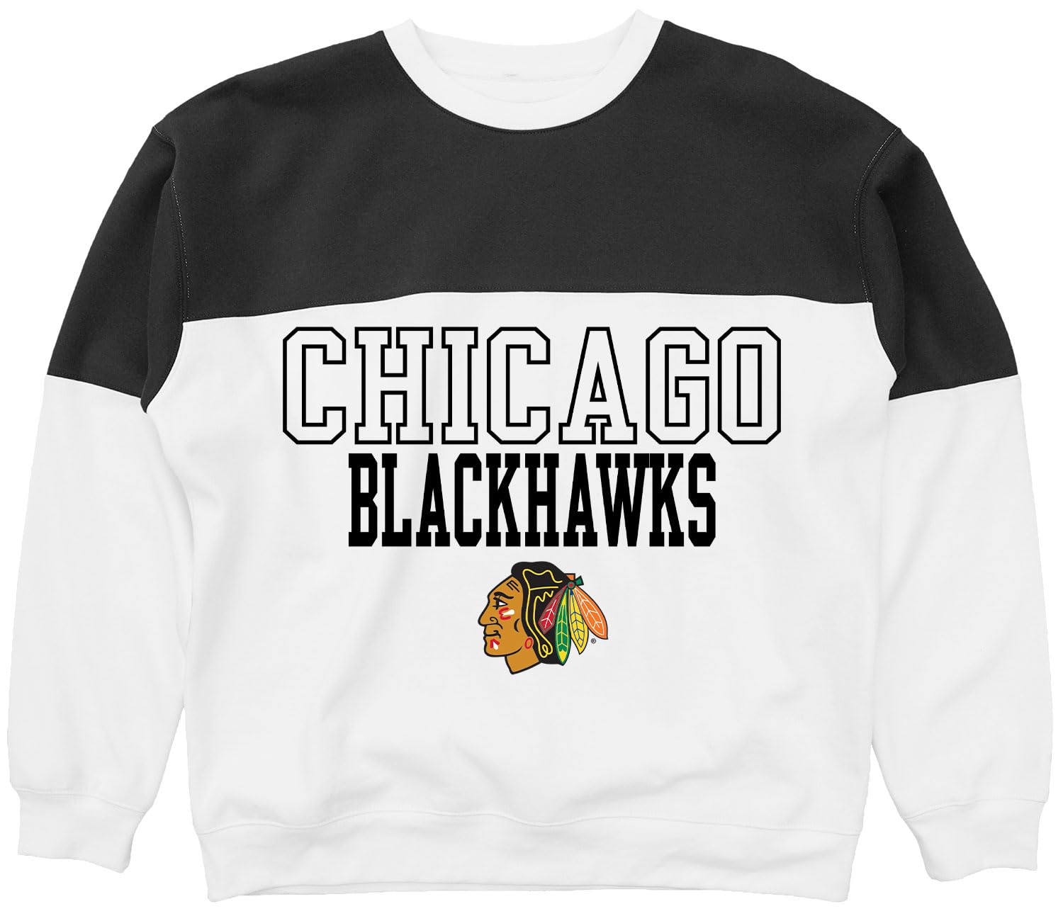 Blue 84 NHL unisex-adult Nhl Officially Licensed Contrast Yoke Crewneck Sweatshirt