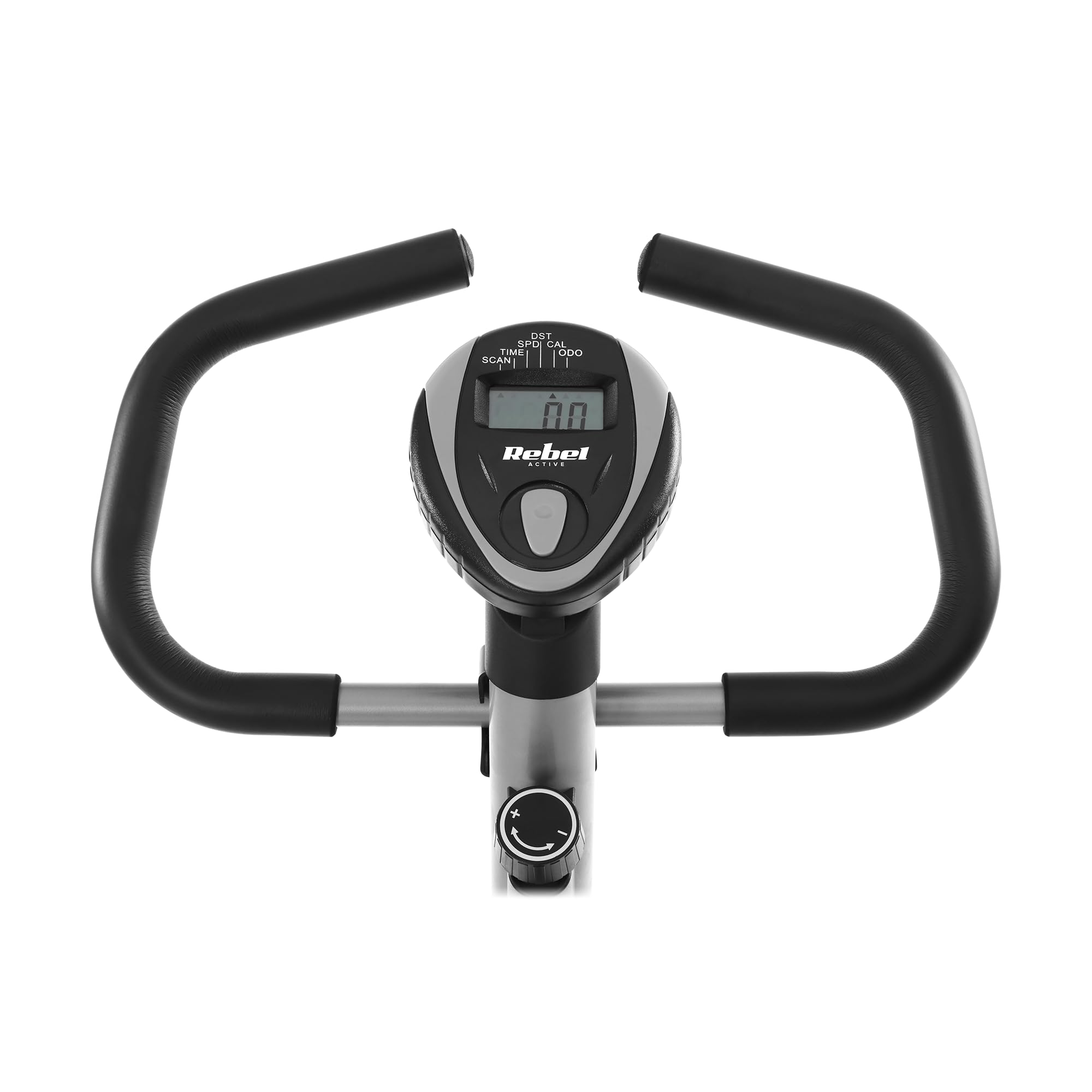 Rebel Electro Rower Treningowy Stacjonarny Mechaniczny Pasowy Wyświetlacz LCD RBA-1013