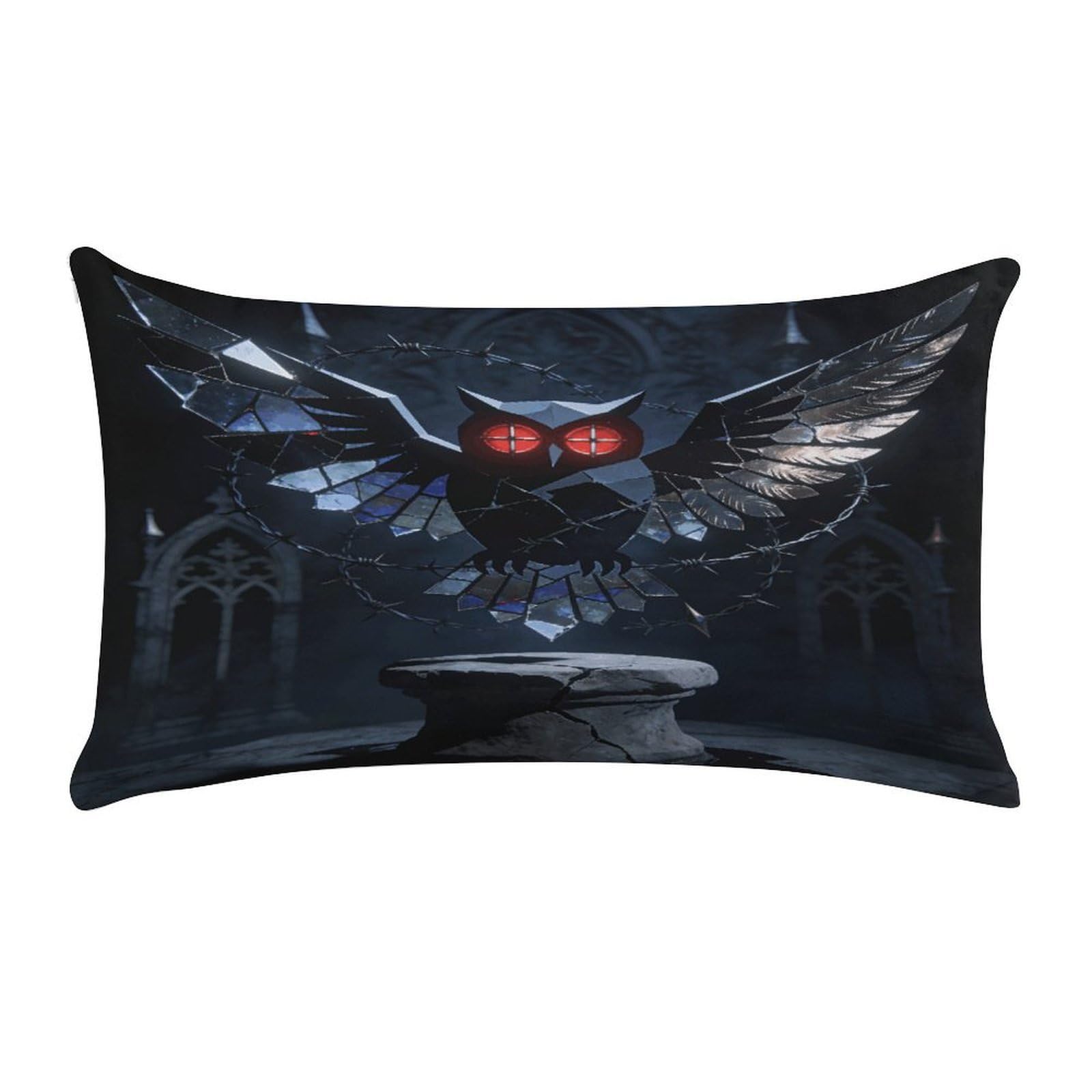 Fodpand Style Gothic Abstract Owl Pillow Cases Set Of 1 Extra Soft Pillow Protectors With Hidden Zipper Perfect For Hotels, Guest Rooms,Bedroom 12X20 Inches Pillows Not Included