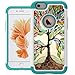 iPhone 6 Case, UrSpeedtekLive iPhone 6s Cases [Shock Absorption] Dual Layer Heavy Duty Protective Silicone Plastic Cover Case for iPhone 6/6s - Love Tree