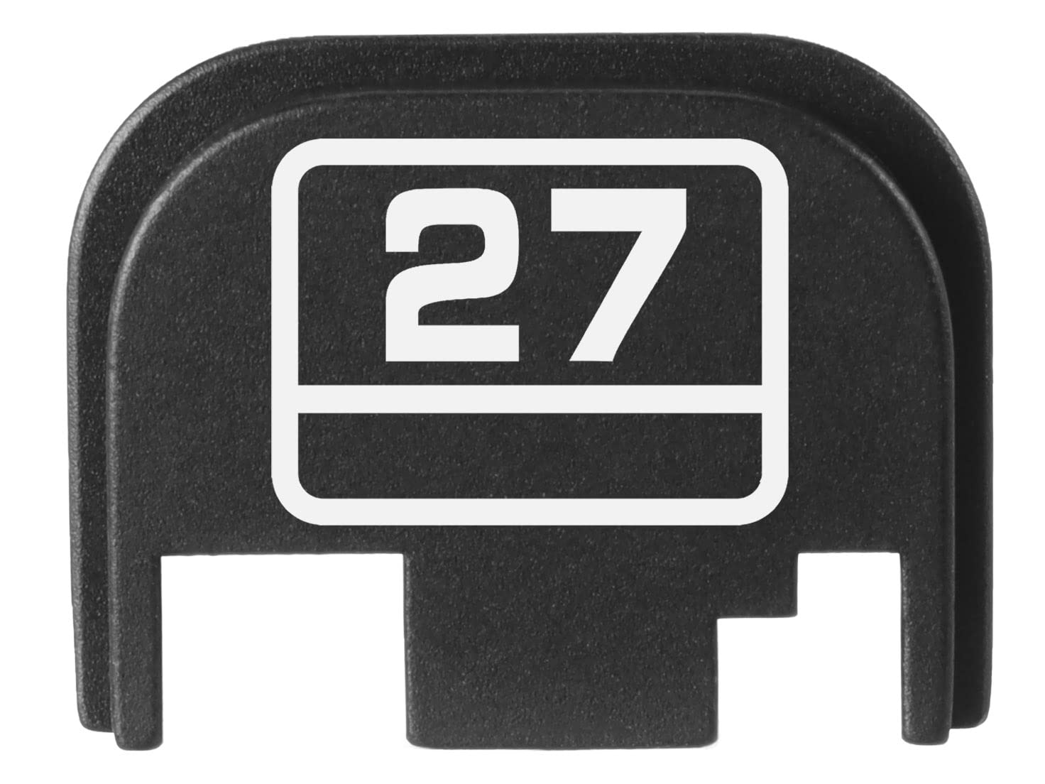 NDZ Performance Rear Slide Cover Back Plate for Glock Gen 1-4 Laser Engraved Hardcoat Anodized Aluminum in Black - G Square Model 27