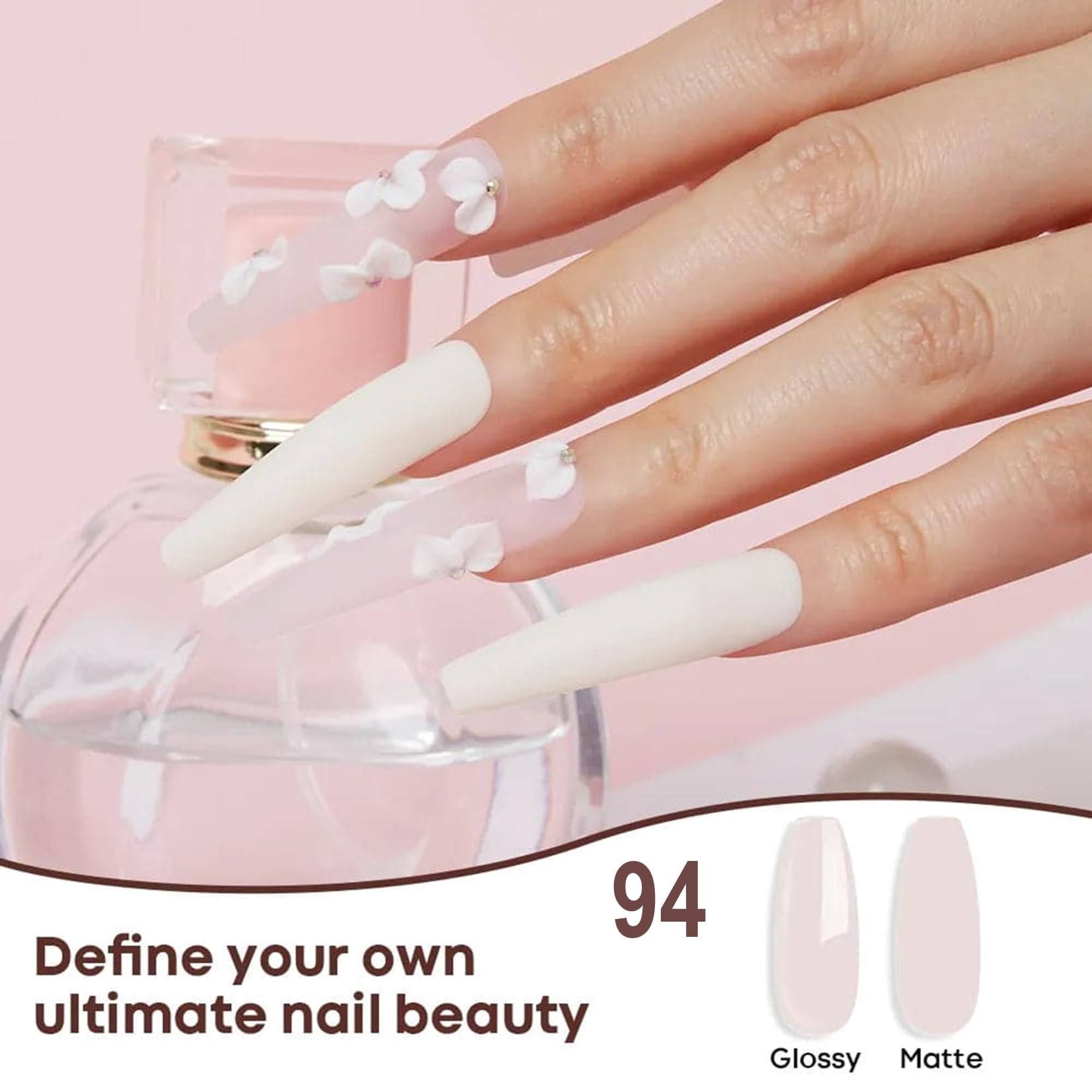 Modelones Acrylic Nail Powder from BELLE GAGA Acrylic Powder for Spring Easter Acrylic Nail Art 3D Nail Carving French Nail Extension Gift for Women (B202010462A, 28g) 2
