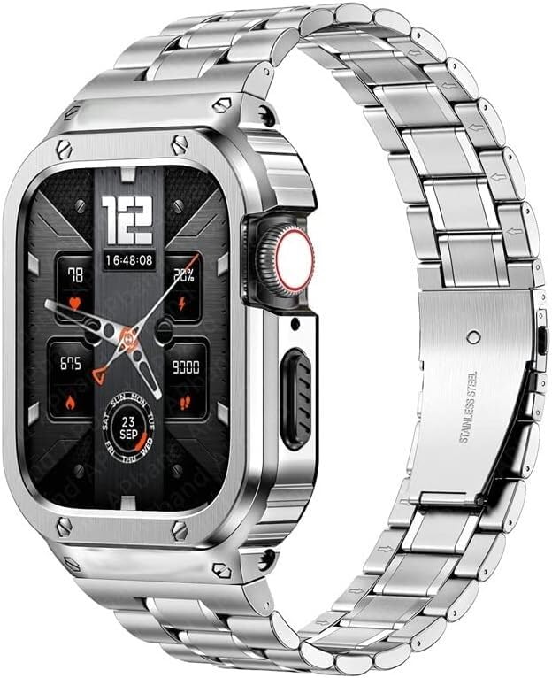 Bracelet en acier inoxydable et boîtier antichoc haut de gamme pour montres 44mm 45mm 49mm