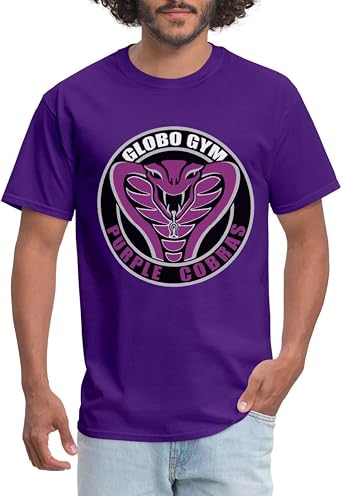 Spreadshirt Globo Gym Purple Cobras Costume | Funny Halloween Mens T-Shirt
