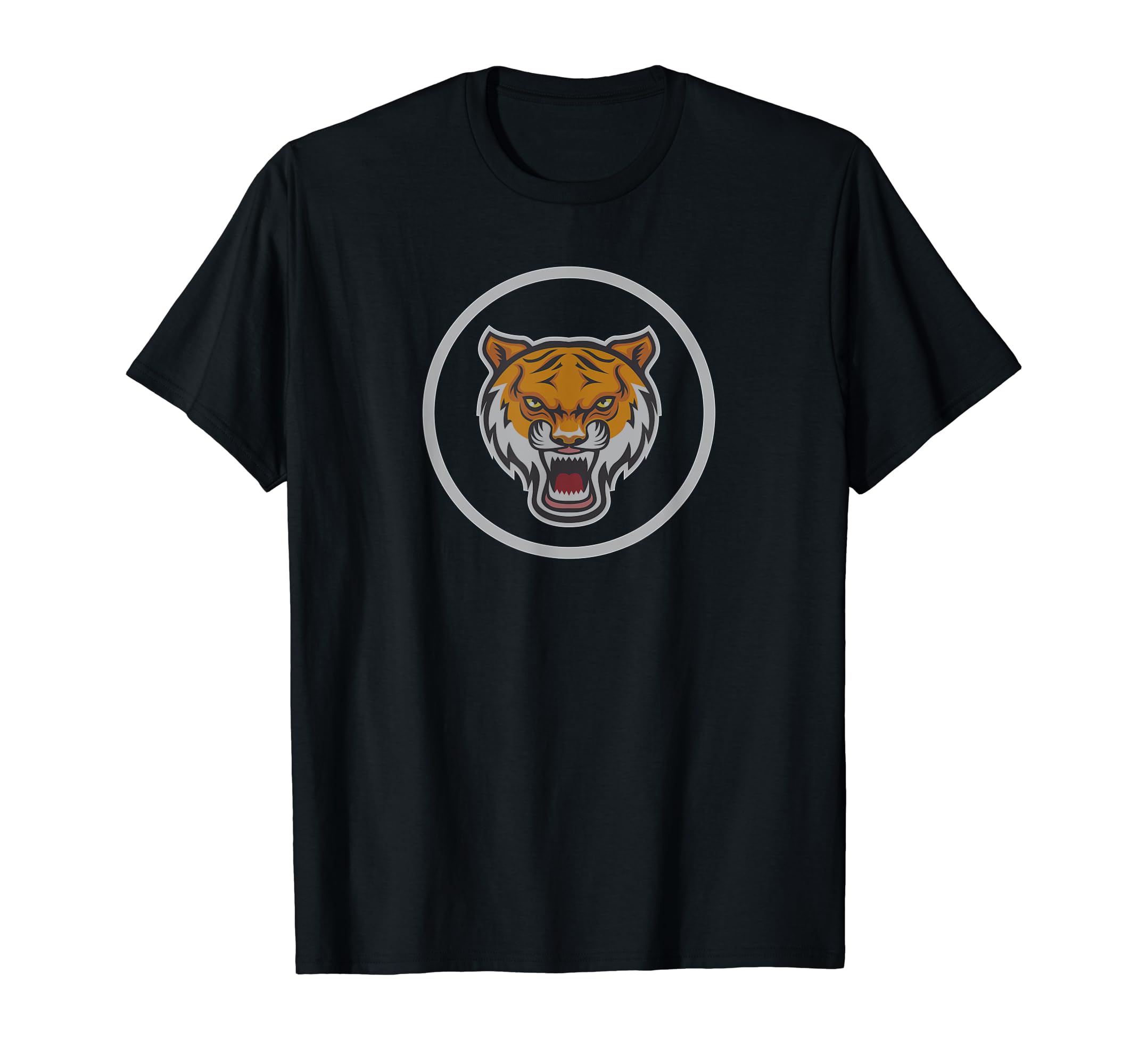Tiger Mascot With Distressed Detroit Graphic T-Shirt T-Shirt