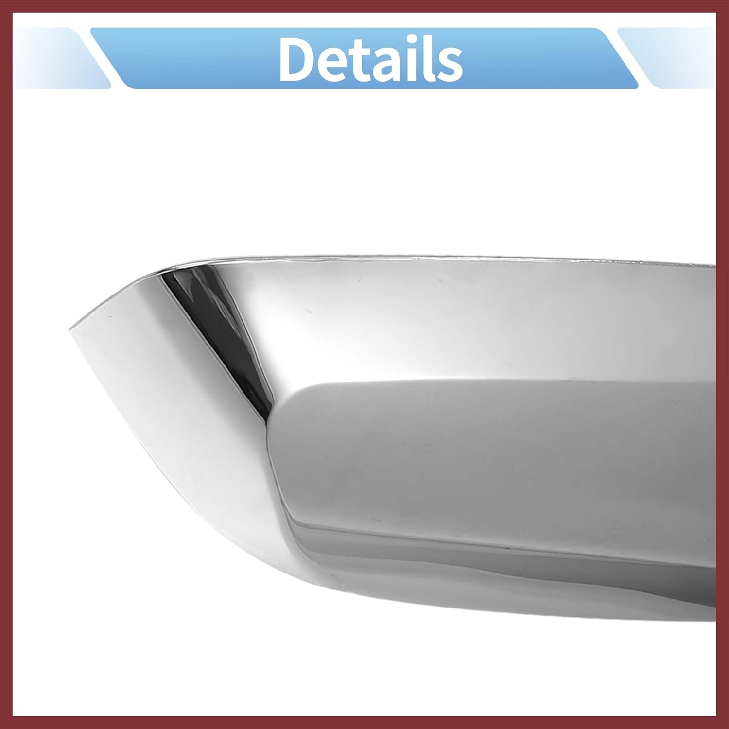 for Chevrolet Impala 2014-2020 Driver Passenger Side Mirror Covers Cap Overlay Rearview Mirror Guard Covers Silver Tone 1 Pair