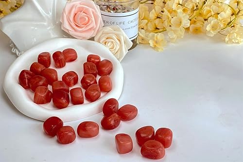 Miniatura 4 de YATOJUZI Piedras de cristal naturales pulidas de cuarzo rosa de 1 libra, piedras preciosas de cristal a granel al por mayor para el equilibrio de