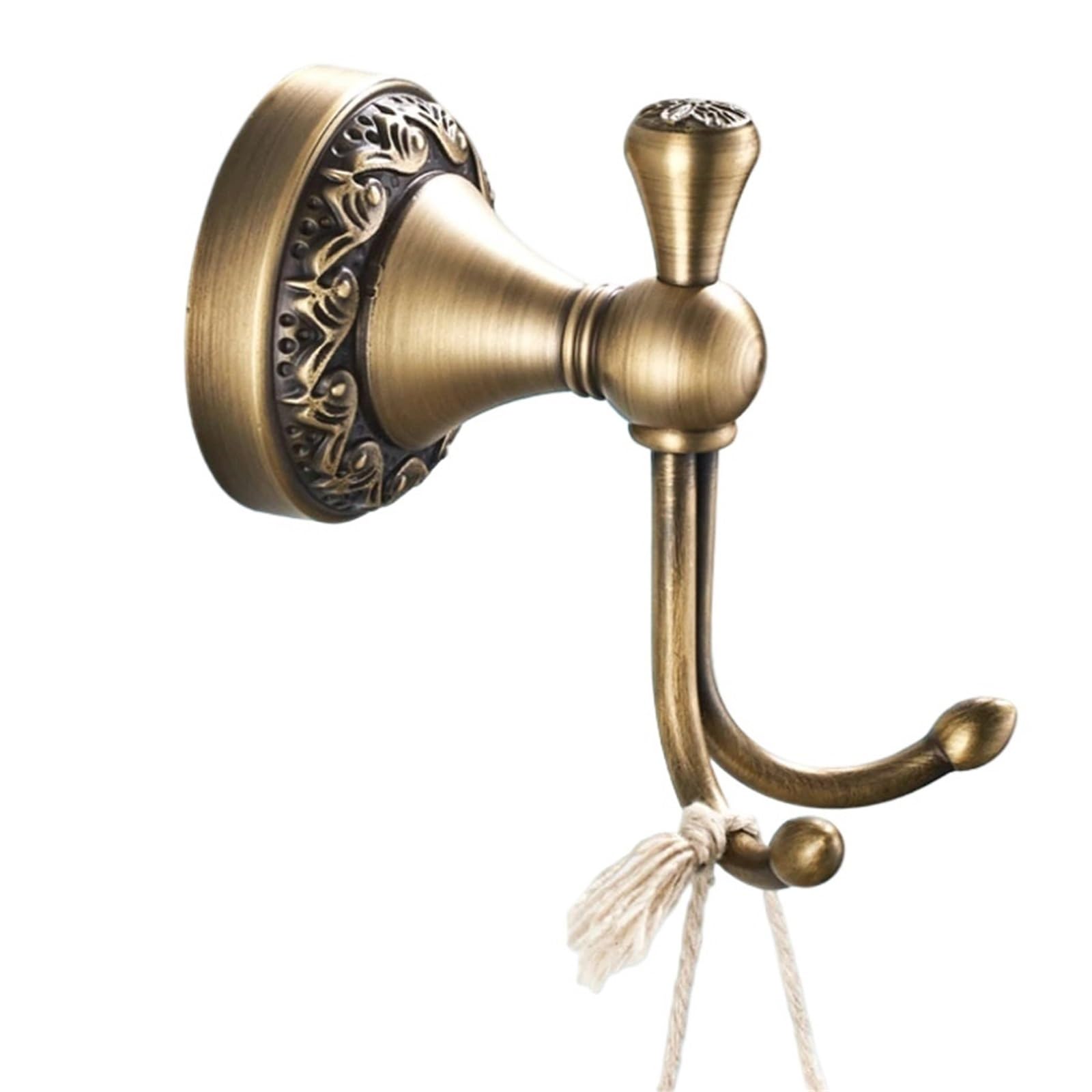 Yxinaer One Color Brass Plated Single Robe Hook Antique Brass Bronze Wall Hook