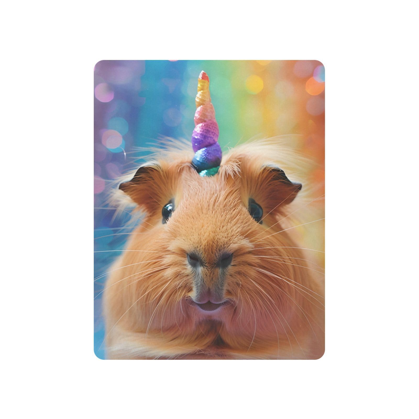 JIPONI Rainbow Guinea Pig Soft Playard Sheet- Pack & Play Sheets Fitted, Breathable Mattress Cover for Standard Size Play Yard, 39’x27’x5’