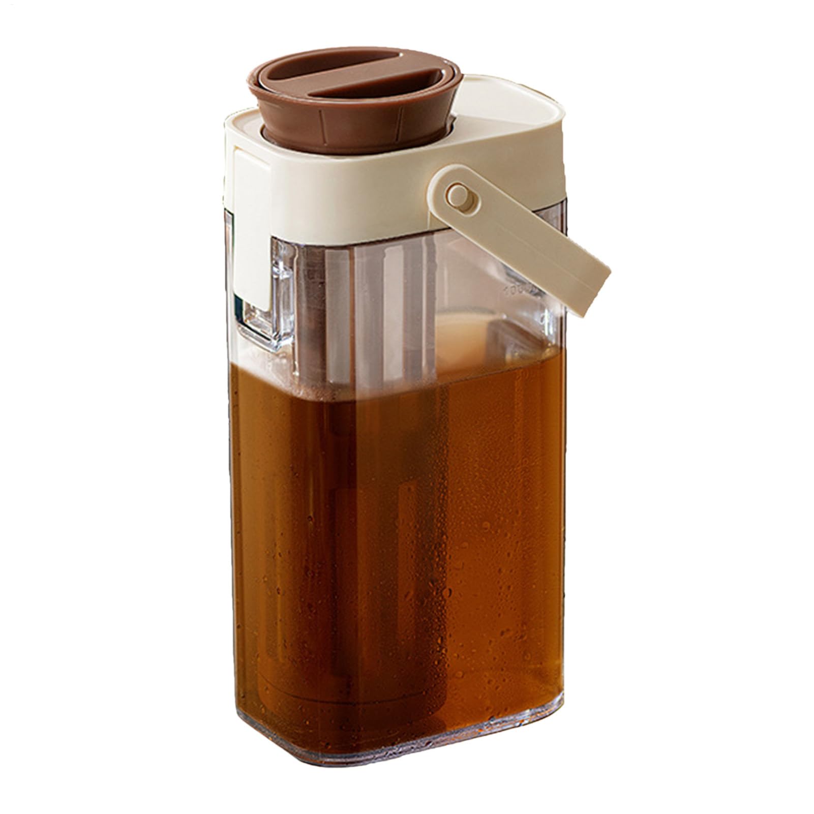 Cold Brew Coffee Maker - Eced Tea Coffee Brewer | 1L Iced Tea Pitcher Brewer, Hochleistungs -Jar -Leckschutzbehälter mit Griff & Deckel, Küchenwerkzeuge Topf für Eistee, Limonade, Fruchtgetränke