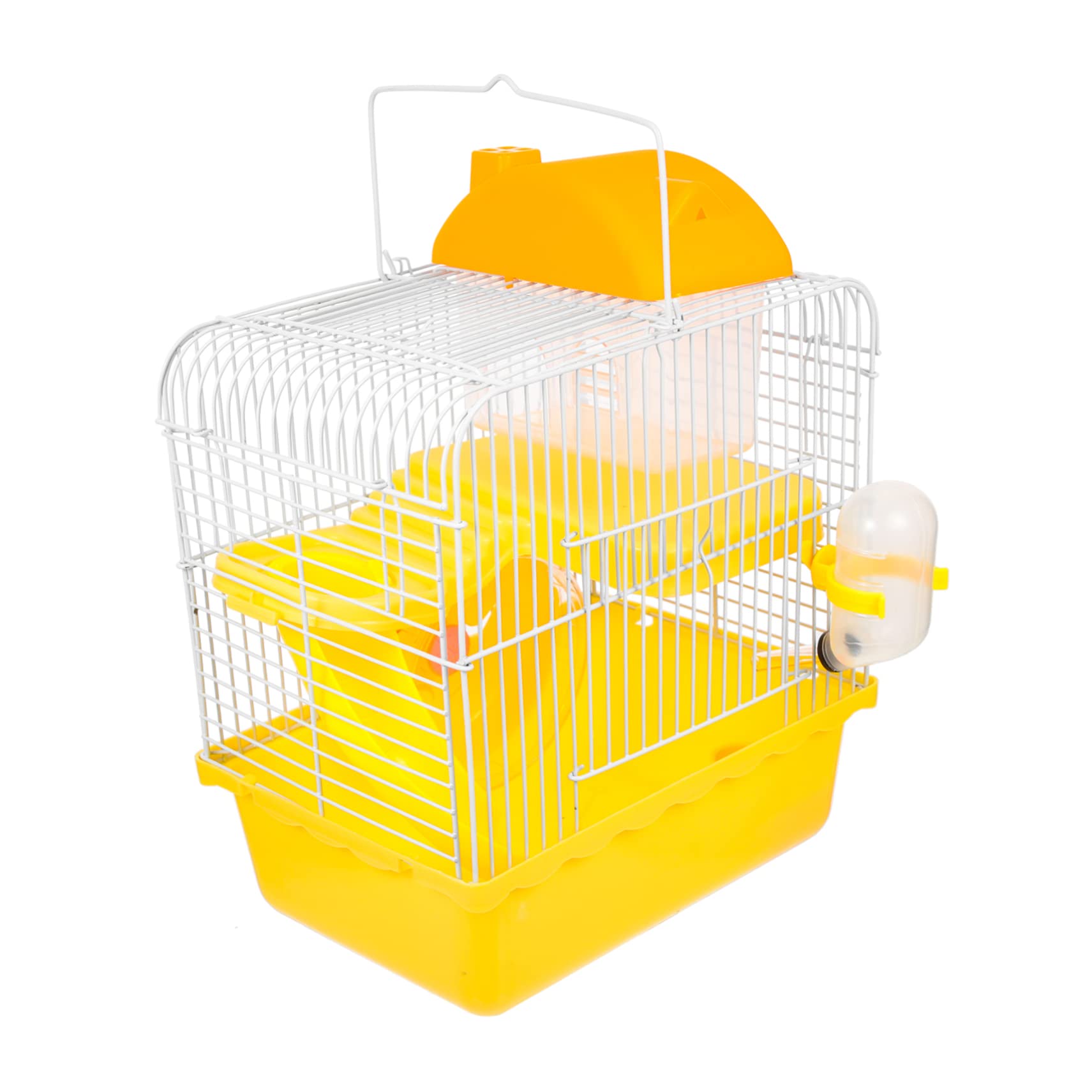 Dekoratives Hamsterhaus mit Großem Raum, Kunststoff, Orange | Privates Zimmer, für Hamster und Kleintiere, Zubehör für Käfige, Kompaktes Haustierhaus