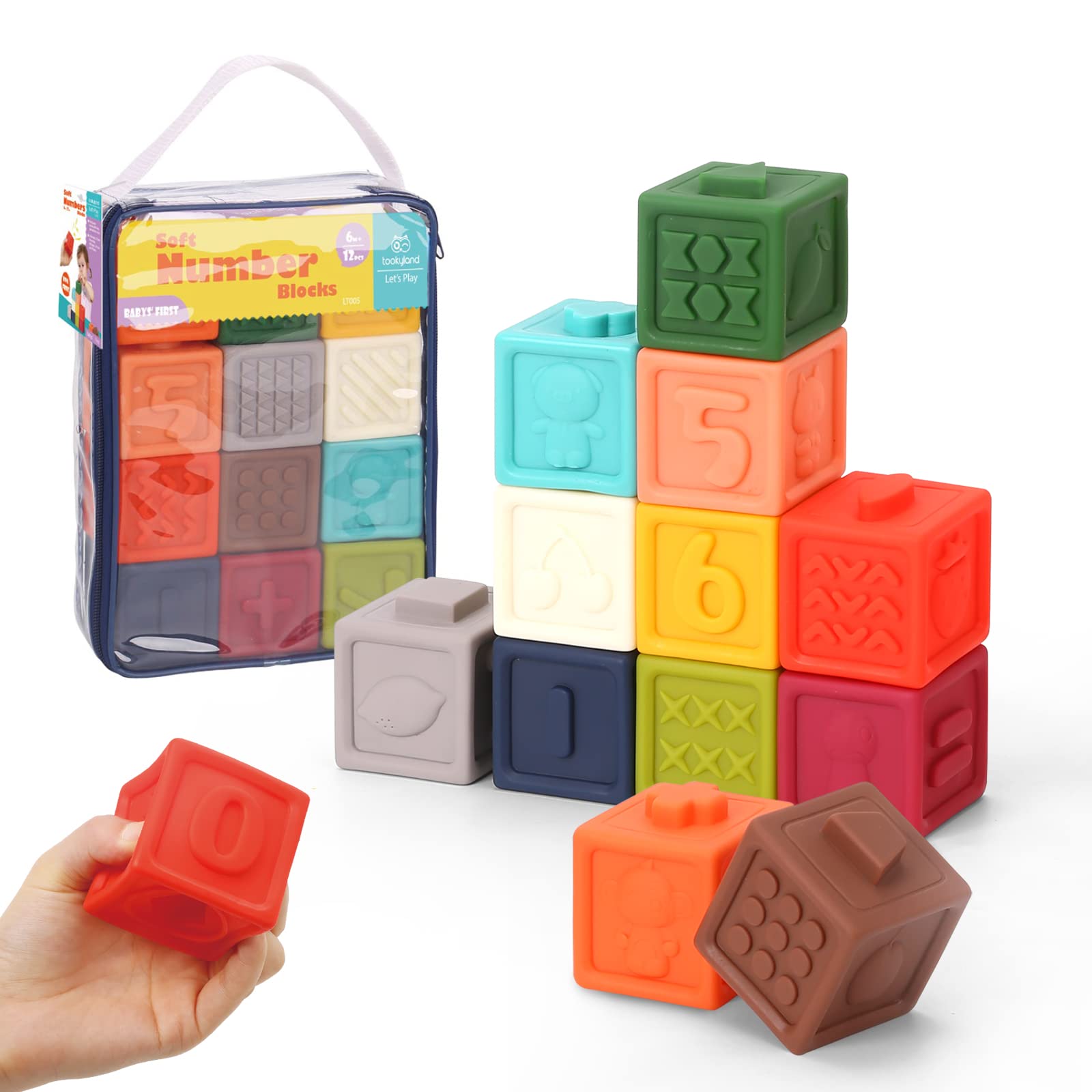 Buy TOOKYLAND Soft Stacking Blocks for Baby Building Blocks Montessori Sensory Infant Toys