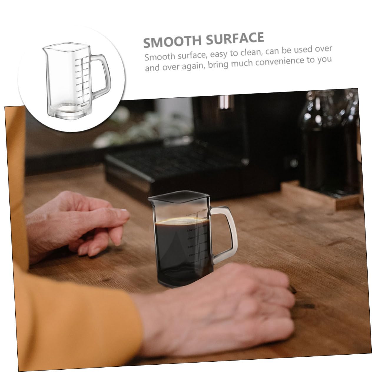 5 Pièces Tasse De Mesure De Verre Pour Tasses Portable Gobelets Café Tasse à Mesurer Liquide Gobelet Verseur Expresso Berceur De Verre Verseur En Transparent Un