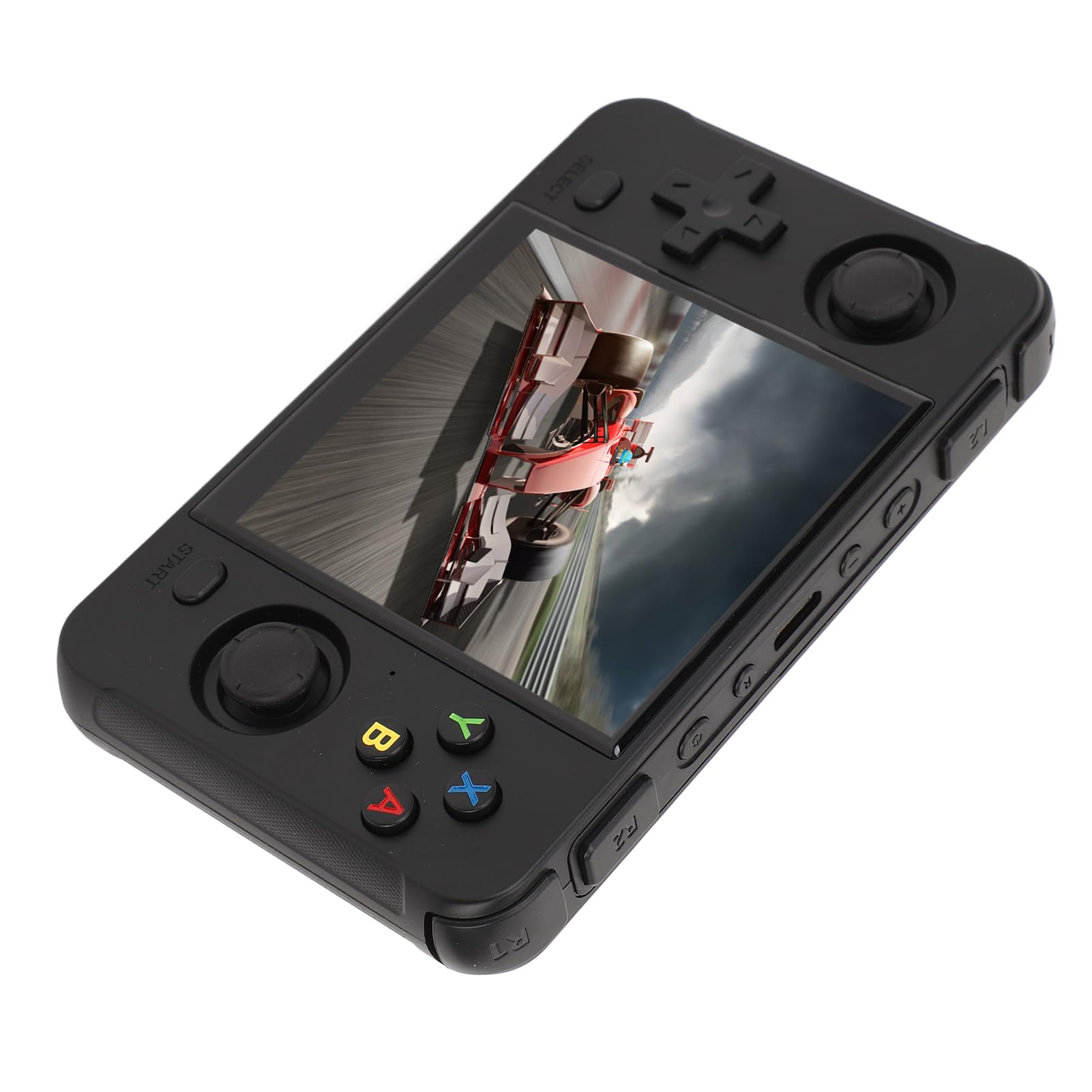 Generic Konsola do Gry Wideo, Przenośna Konsola Gier 4000 MAh Scratchproof HD TV HD Wyjście 60 Hz 4 -calowe IPS z kartą Pamięci 16G 64G dla Wnętrza (BLACK)