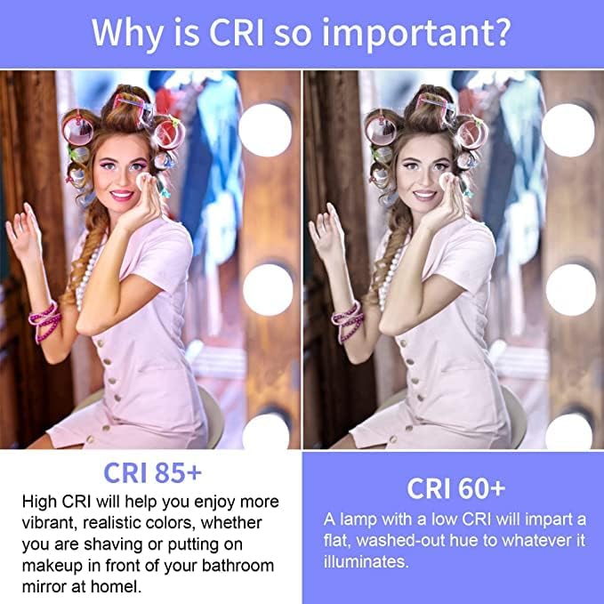 Miniatura 4 de hansang Paquete de 8 bombillas de baño, bombillas LED de luz diurna de 5000 K, base E26 equivalente a 40 W, bombilla G25 para espejo de maquillaje