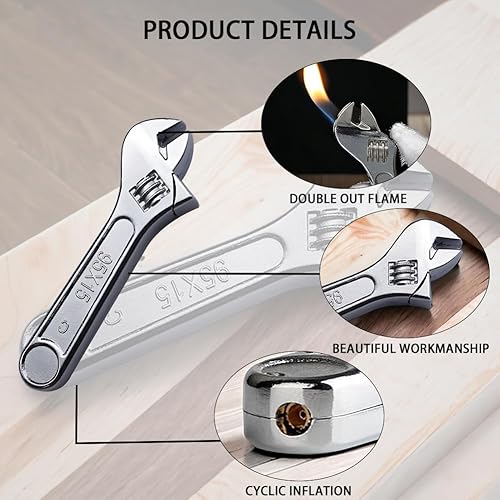 Miniatura 2 de QFECT Encendedor de butano, con forma de llave, encendedor único, encendedor para velas, encendedor de lujo, encendido creativo y forma interesante,