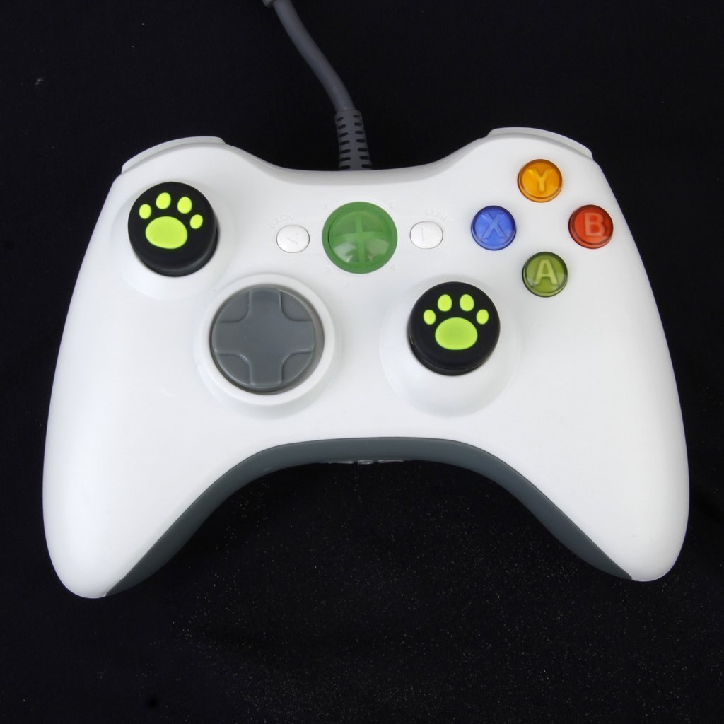Cubierta de silicona para joystick analógico para controlador Dualshock 4 de PS4 Pro, Slim, controlador de Xbox One, Xbox One S, Elite, Xbox 360, PS3, PS2, Wii U, serie de gatos Green verde