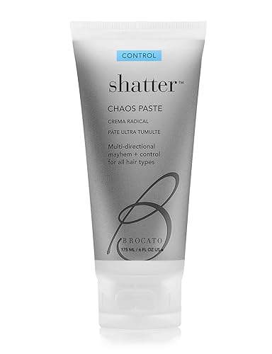 Brocato Shatter Chaos - Pasta para el cabello, 6 onzas, gel de moldeo para hombres y mujeres con todo tipo de cabello, mousse para moldear y