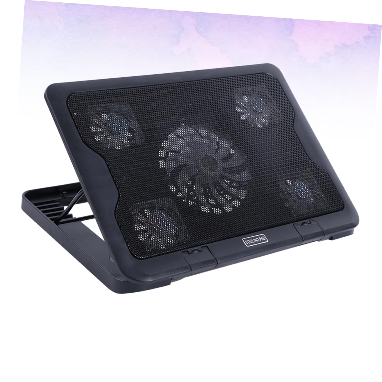 NUOBESTY pad di raffreddamento del computer fan Taccuino più fresco computer portatile regolabile ventola del notebook ventola di raffreddamento del computer raffreddamento per laptop Nero