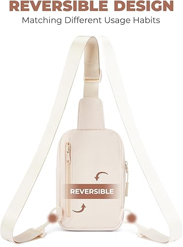 Miniatura 3 de CHOLISS Bolso bandolera pequeño para mujeres y hombres, bolsos cruzados, cangureras de moda, bolsa de pecho con correa extendida