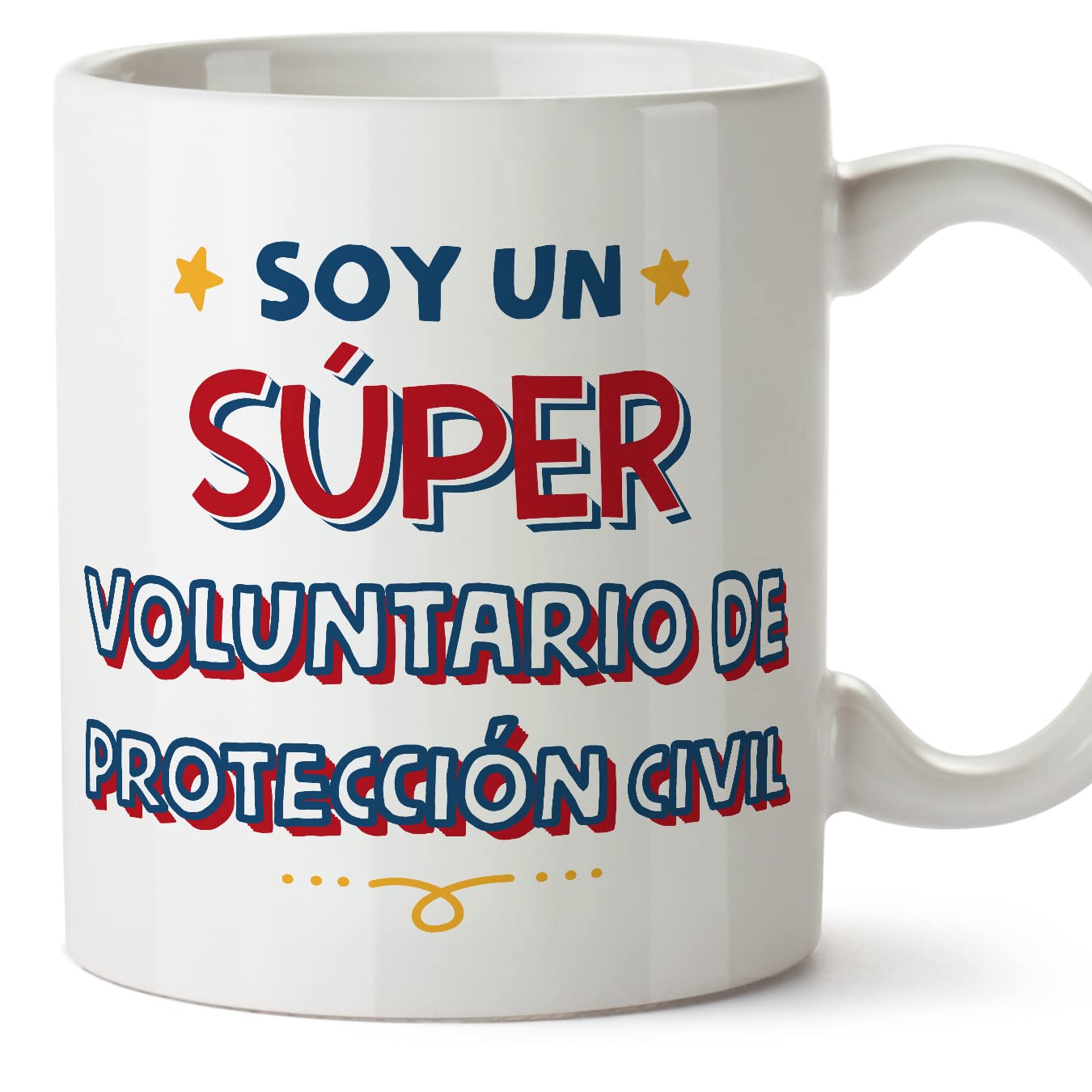 MUGFFINS Civil Protection Volunteer Man Mug - in Spanish - Soy Súper - Funny Gift for Colleagues - Ceramic 11oz Mug