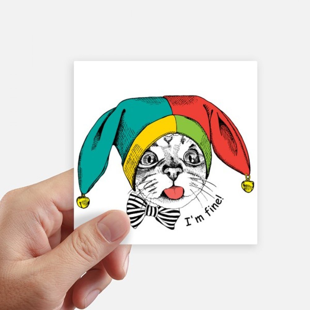 Autocollant carré chat anti-rayure pour pc et moto, sticker étanche de 10cm multicolor 8Pcs