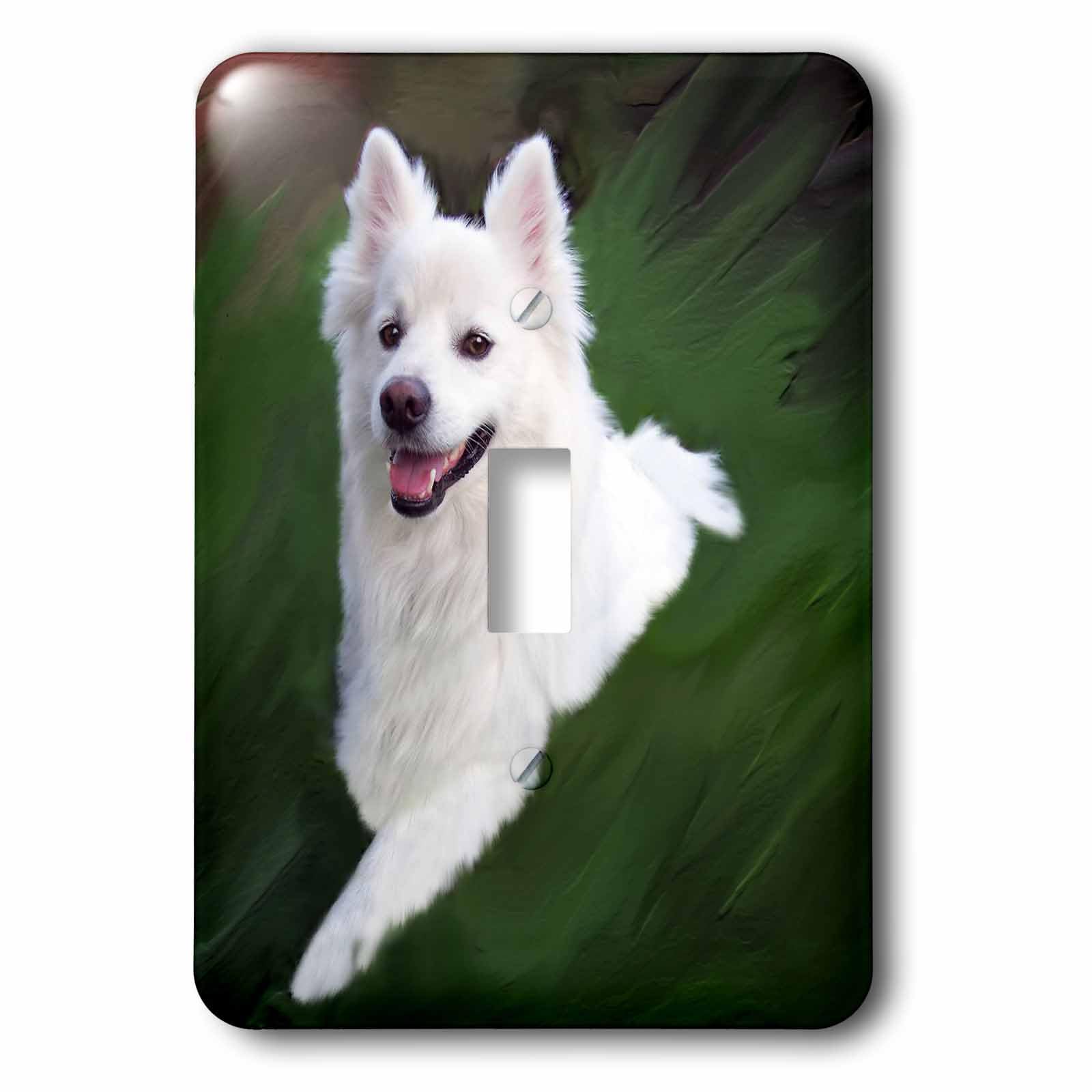 Interruptor de palanca simple American Eskimo 3dRose lsp_4179_1 de un encendido