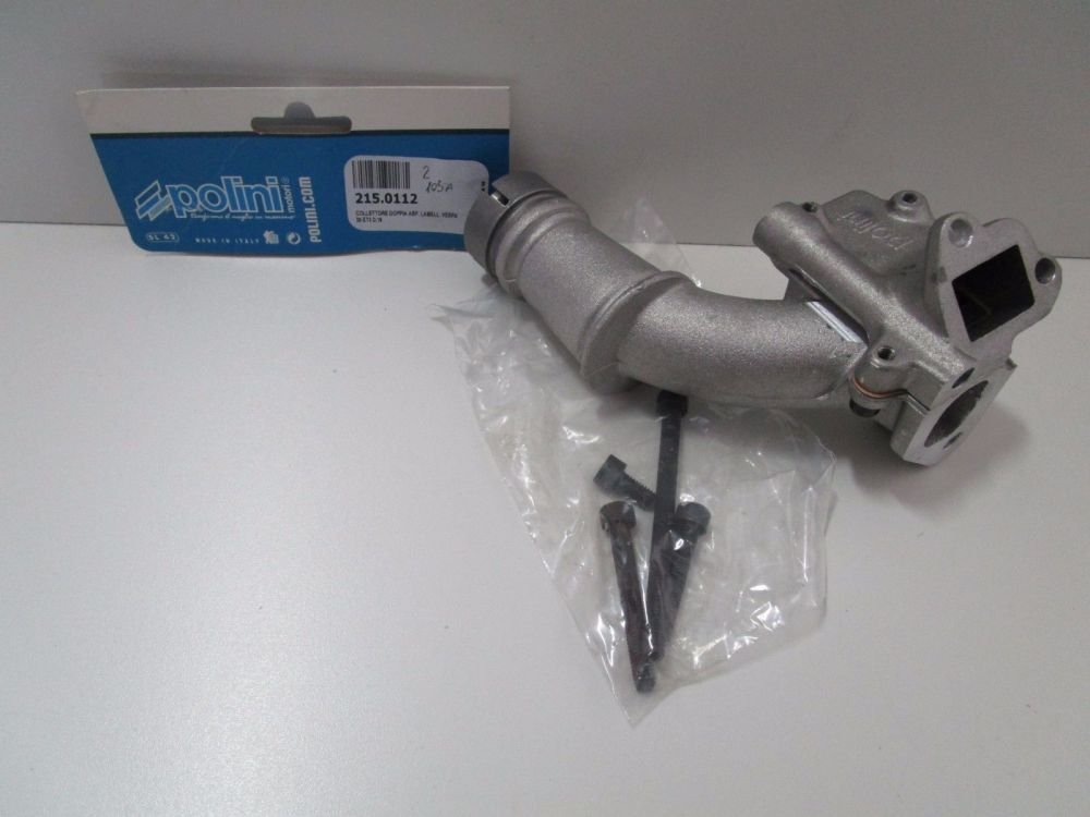 COLLETTORE DOPPIA ASPIRAZIONE LAMELLARE POLINI PER PIAGGIO VESPA 50-ET3 D.19