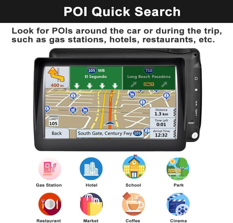 7''ZOLL GPS NAVI Navigation Für Auto LKW PKW Navigationsgerät 8GB+256MB