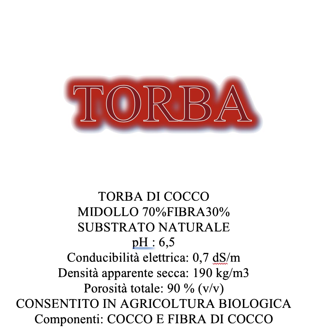 Torba di Cocco (Midollo 70% Fibra 30%), Sacco da 520 Litri, Naturale al 100%, per Agricoltura Biologica (520Lt 4 sacchi)
