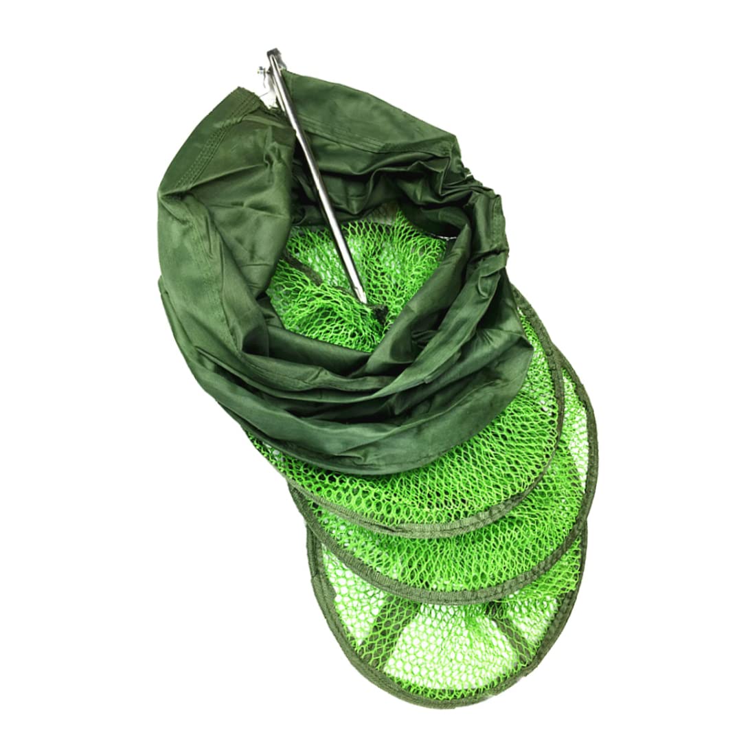 Red de pesca de malla plegable jaula de pescado cesta de pesca para guardar cebos cangrejos 25 cm