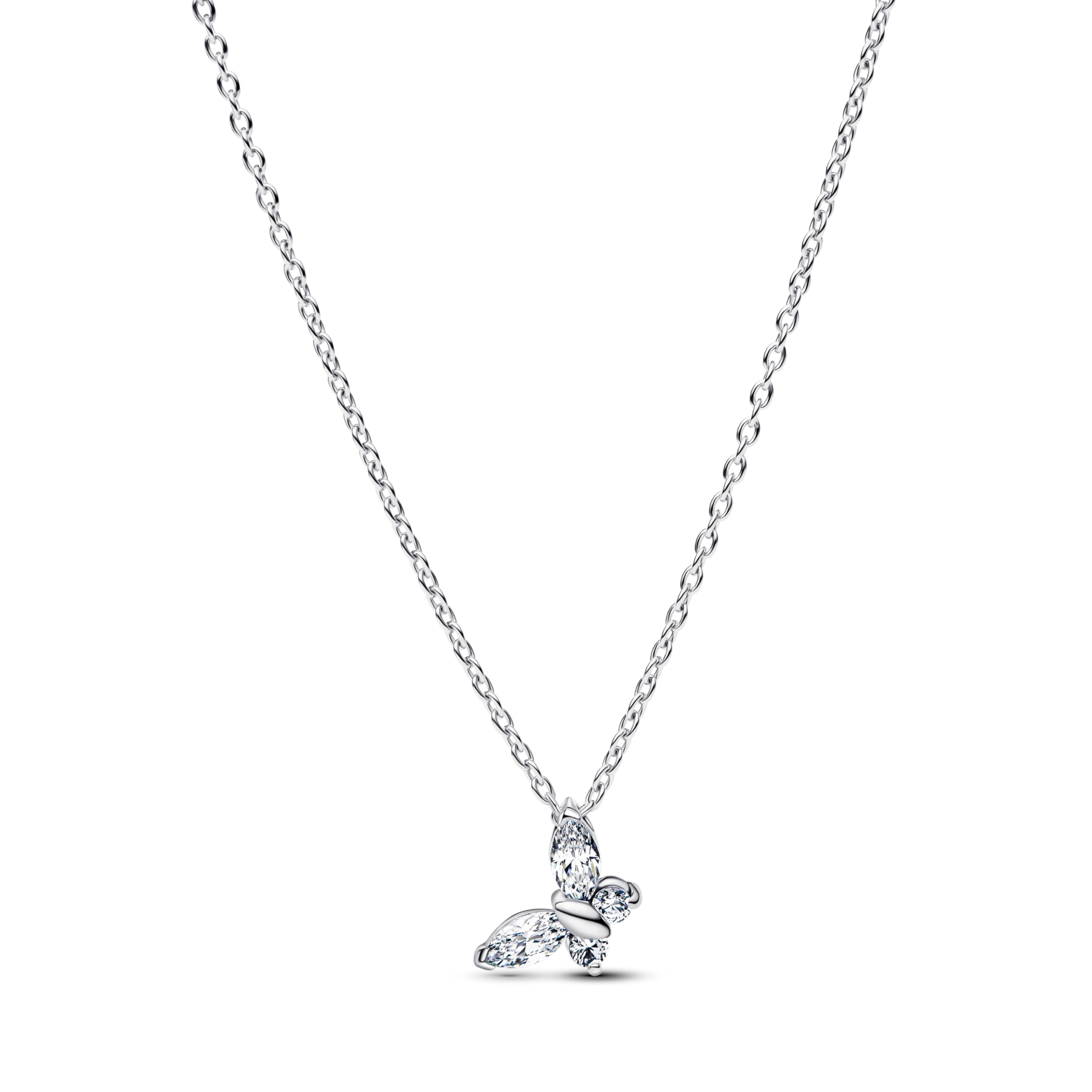 Pandora Timeless 394266C01-45 Collier avec Pendentif Papillon en Argent Sterling avec zircone Taille : 45 cm