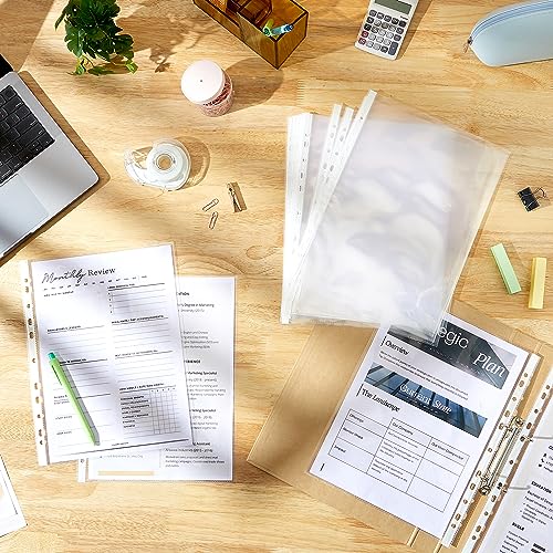 Amazon Brand - Solimo Sheet Protectors, Top-Load, 11 Holes (A4, 200 Micron, Set of 50) - Image 5