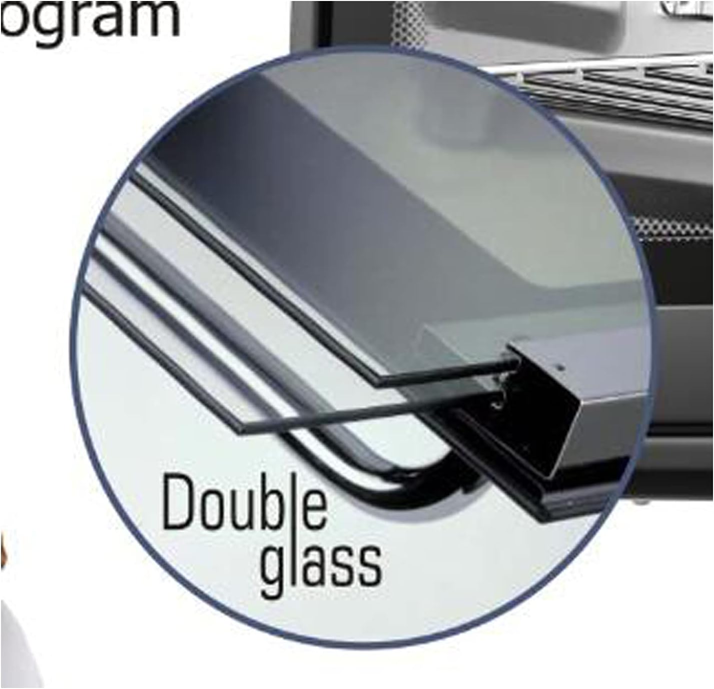 Zilan, Forno elettrico con girapin, forno a convezione, lampada interna, doppio vetro di sicurezza, 35 litri