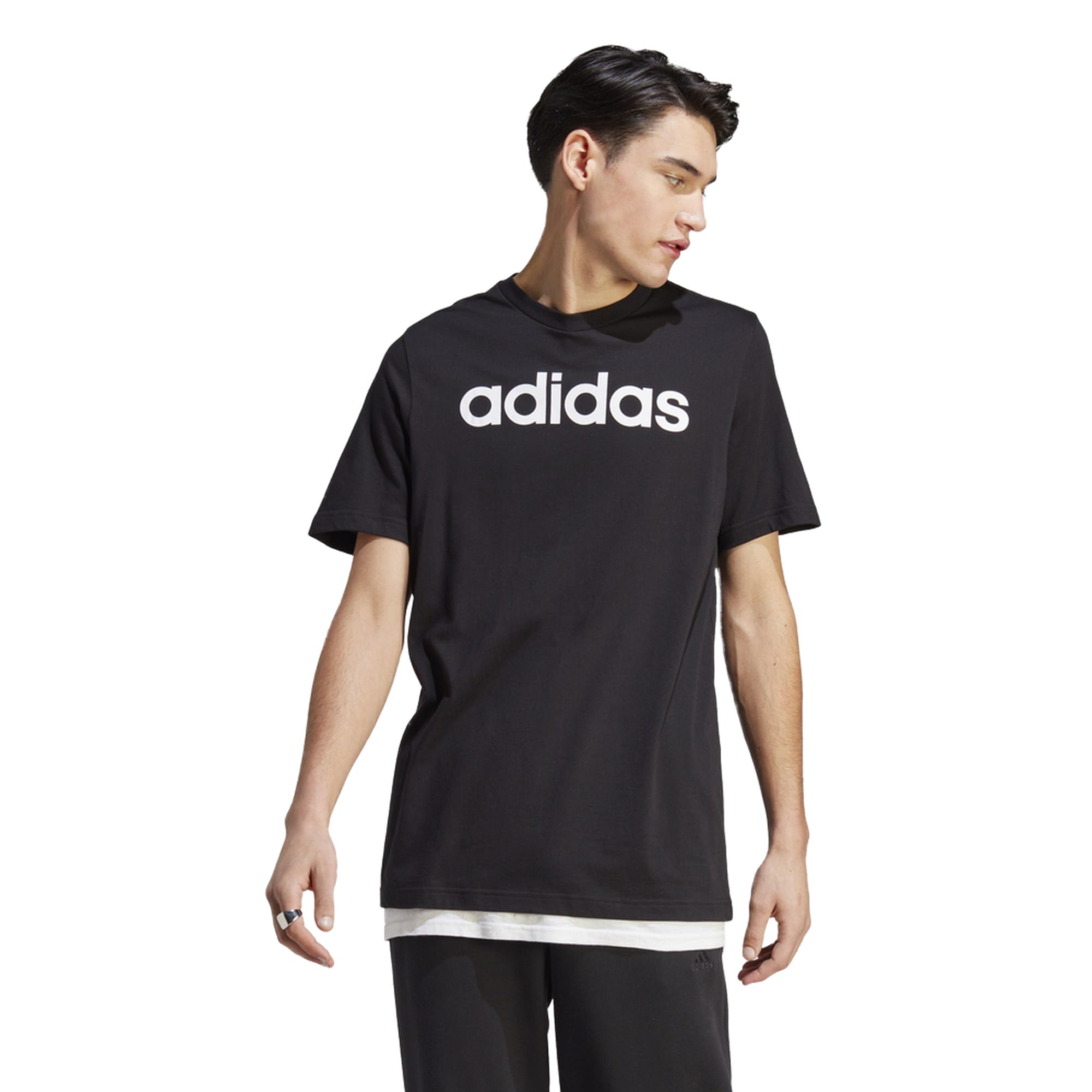 adidasMen's Essentials Single Jersey Linear Embroidered Logo Tee Men's T-shirt (pack of 1)