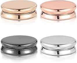 4 Pieces Oblate Hijab Magnetic Pins, Multi-purpose No Pins Magnets for Hijab Anti-Intoppo Premium Scarf Closure for Women and Girls (Plating)