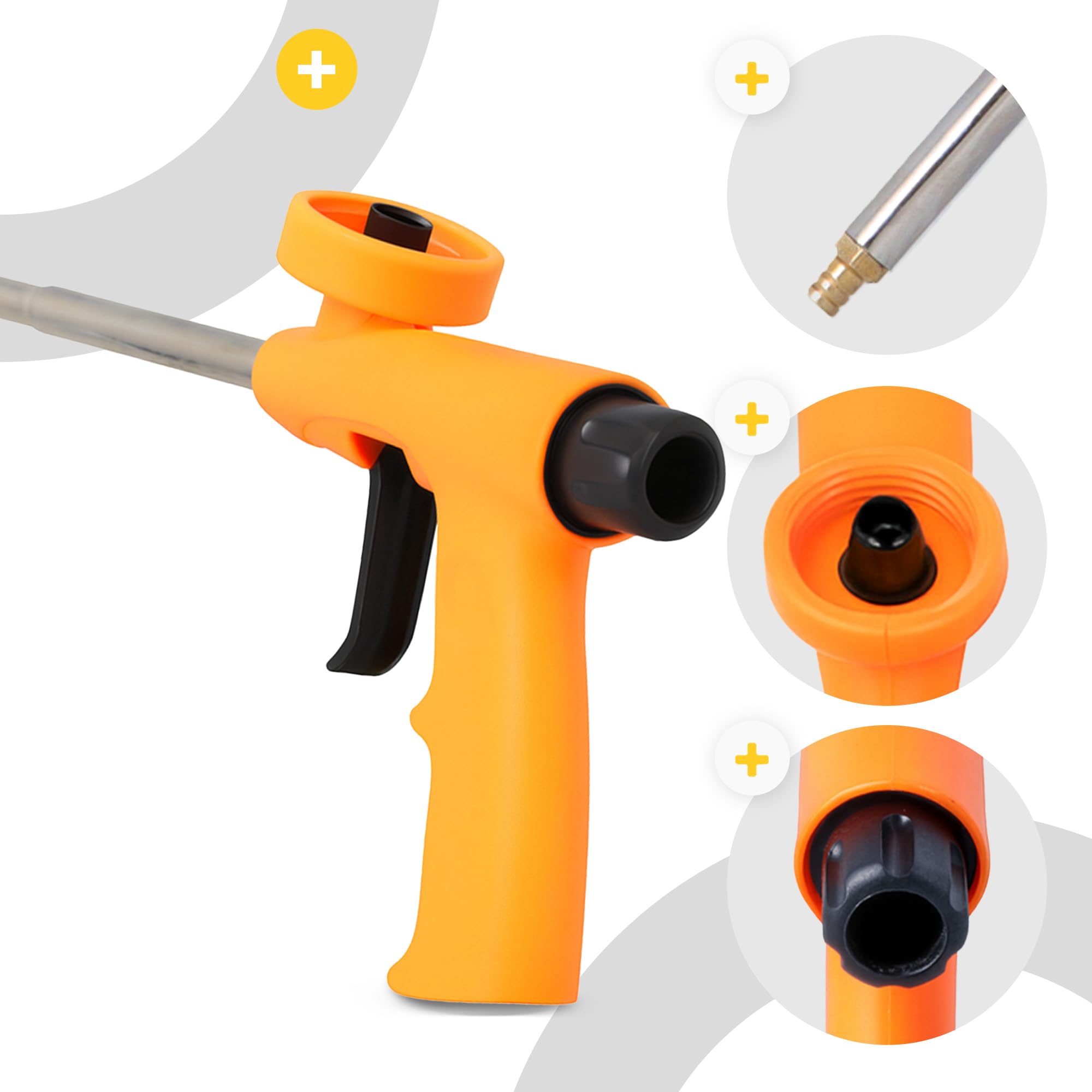 Instalguru Pistola Schiuma Poliuretanica PU Montaggio Leggera Durevole Punta Rame Ergonomica Riempimento Isolamento Sigillatura Utensile Edilizia