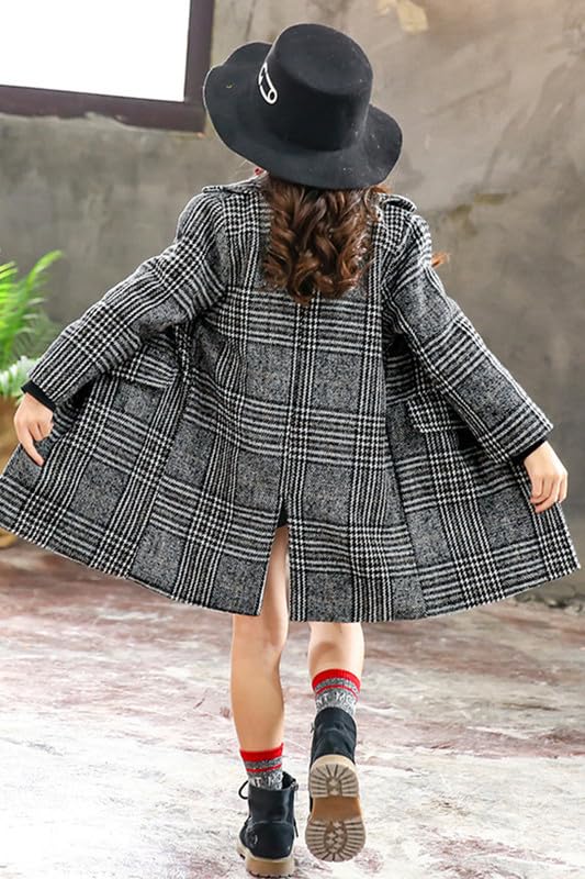 Lucky Friday Girls Grey Full Sleeves Overcoat 2