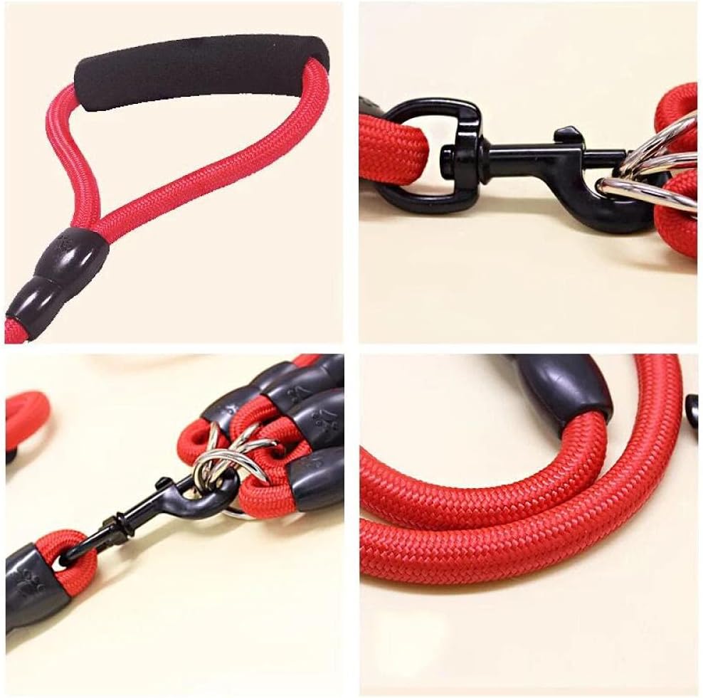 Double Dog Leash Two Dog Leash Adjustable Nylon Pet Dogs Training Walking Leash for 2 Dogs Pet Lead L