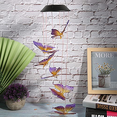 Campanilla de viento LED solar para iluminar balcones oscuros sin cables 8