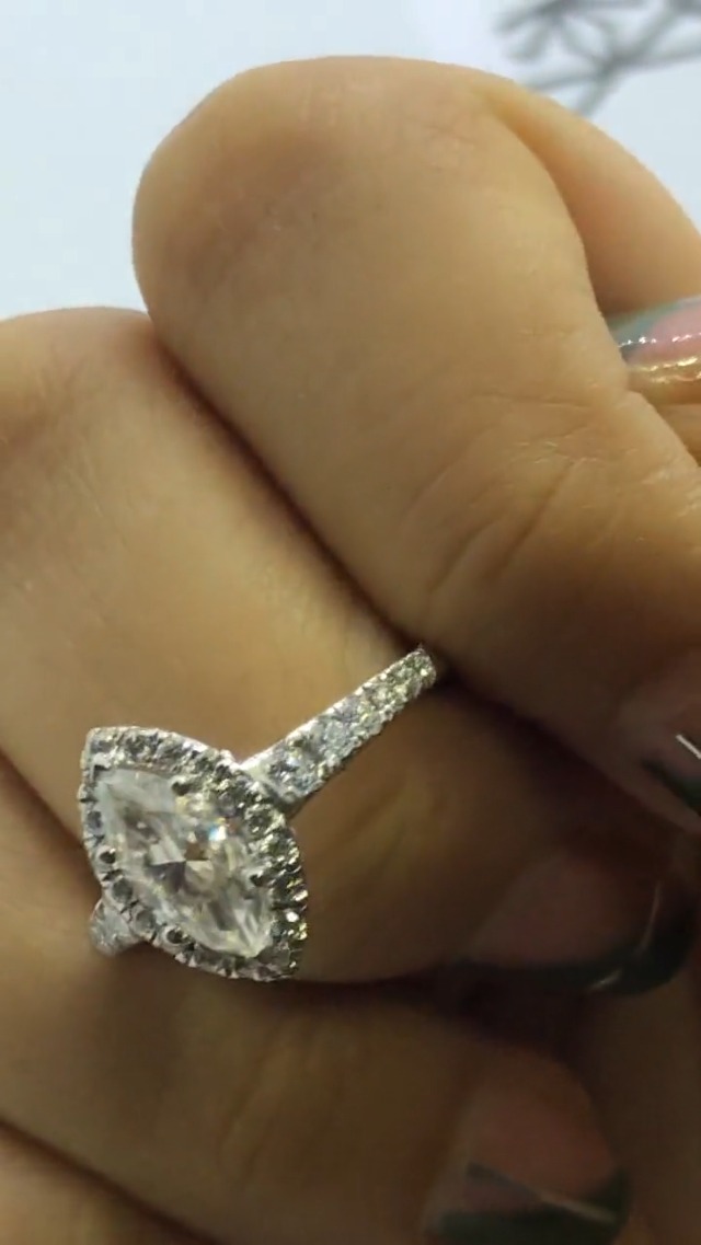 14K White Gold Marquise Ring on Amazon Live