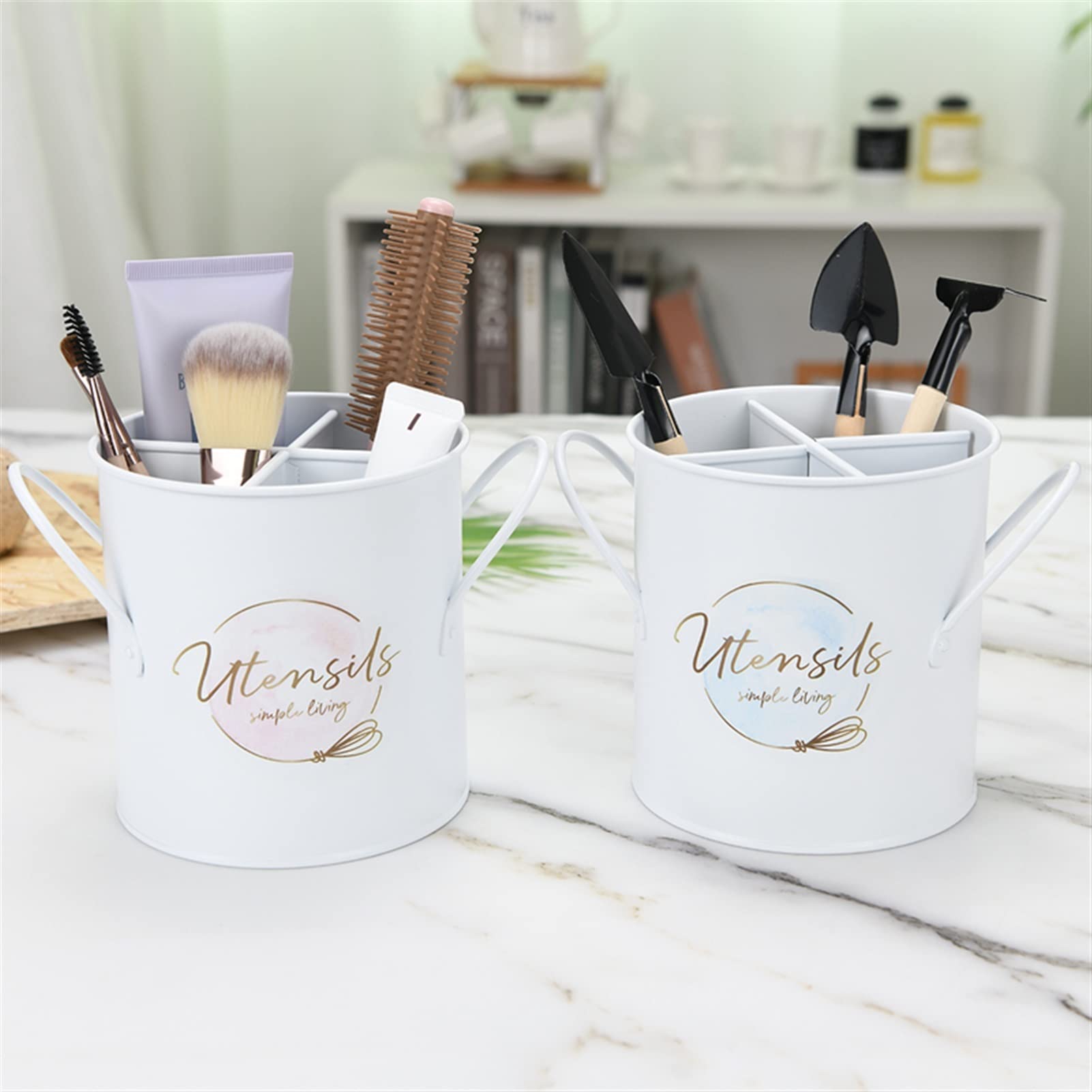 Utensilienhalter Küchenaufbewahrung Eimer for Topflöffel Essstäbchen Halter Löffel TOP Clip Box Geschirr Utensil Container Restaurant Geschirr Geschirr Besteckhalter (Color : B)