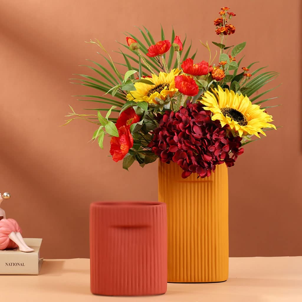Künstliche Blumen Sonnenblume künstliche Blume mit keramischer Vase for Heim-Blumen-Anordnung Dekor Hochzeits-Party-Seidentuch gefälschte Blumen-Set Künstliche Blumen wie Echt (Color : B)